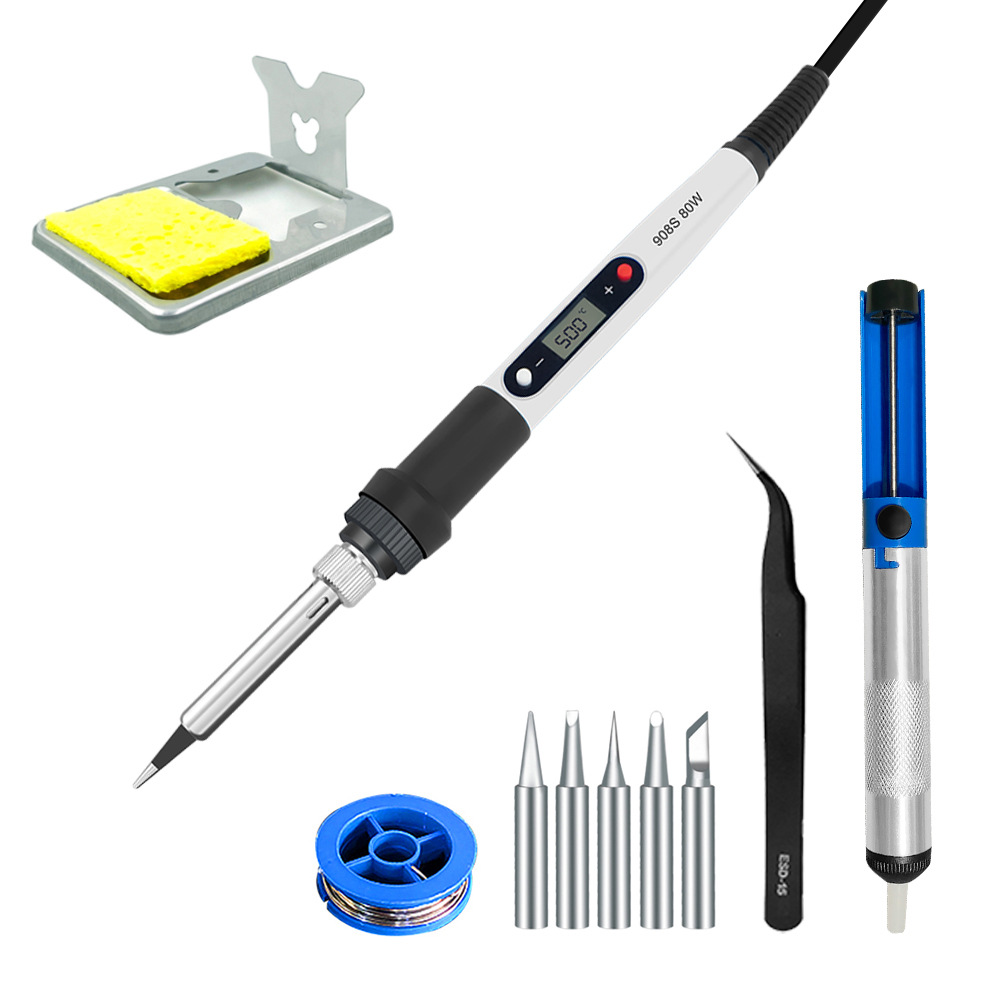 80W calefacción interna pantalla digital temperatura ajustable temperatura constante soldadura eléctrica traje eléctrico luotie soldadura eléctrica pluma herramientas de reparación del hogar