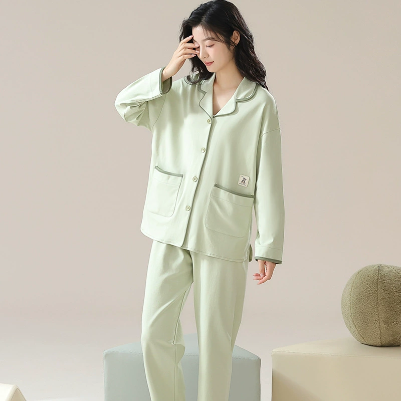 Хлопчатобумажные демисезонные послеродовые пижамы для кормления молодой матери