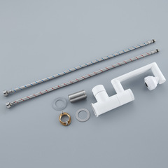 White full copper face basin cold and hot digital display faucet sink washbasin under-counter basin mechanical arm universal faucet