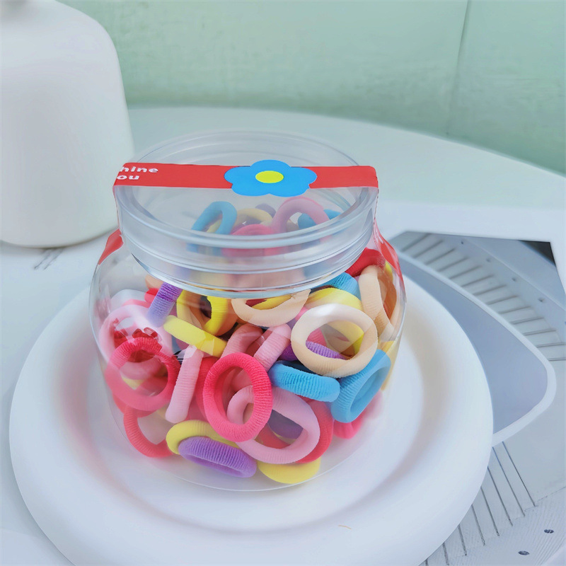 Niños de alta elasticidad cuerda de cabeza no daña cabello toallas de color anillo de cabello niñas correa de cabello bebé cabello anillo de cabello