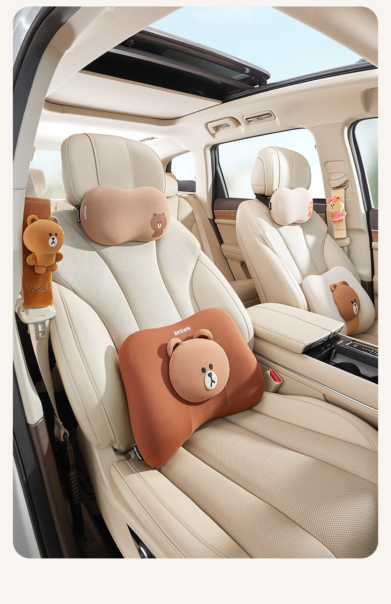 Car Seatbelt Shoulder Pad Protective Cover, Anti-Wear Clothing, Cute Decorative Creative Doll, Car Safety Belt Anti-Neck Strangulation