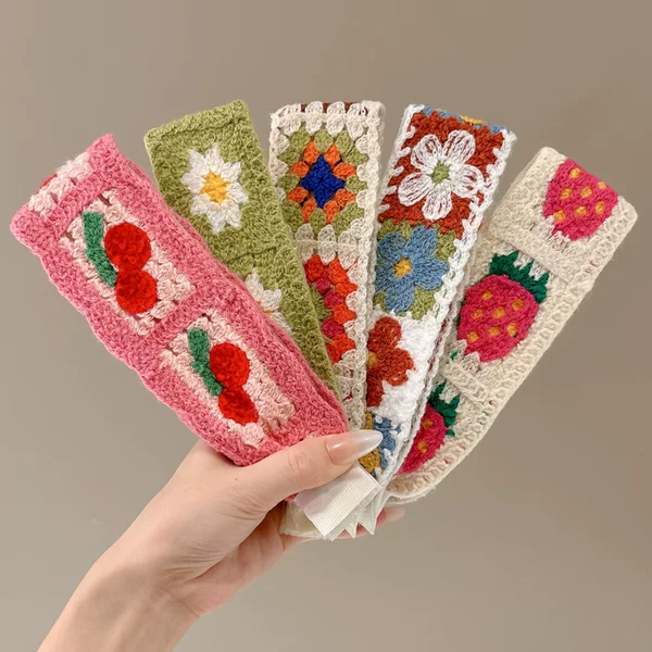 Knitted Bangs Magic Adhesive Hairband for Women 2025 New Style Hair Tidying Tool Face Washing Headband Hair Clip Hair Accessory