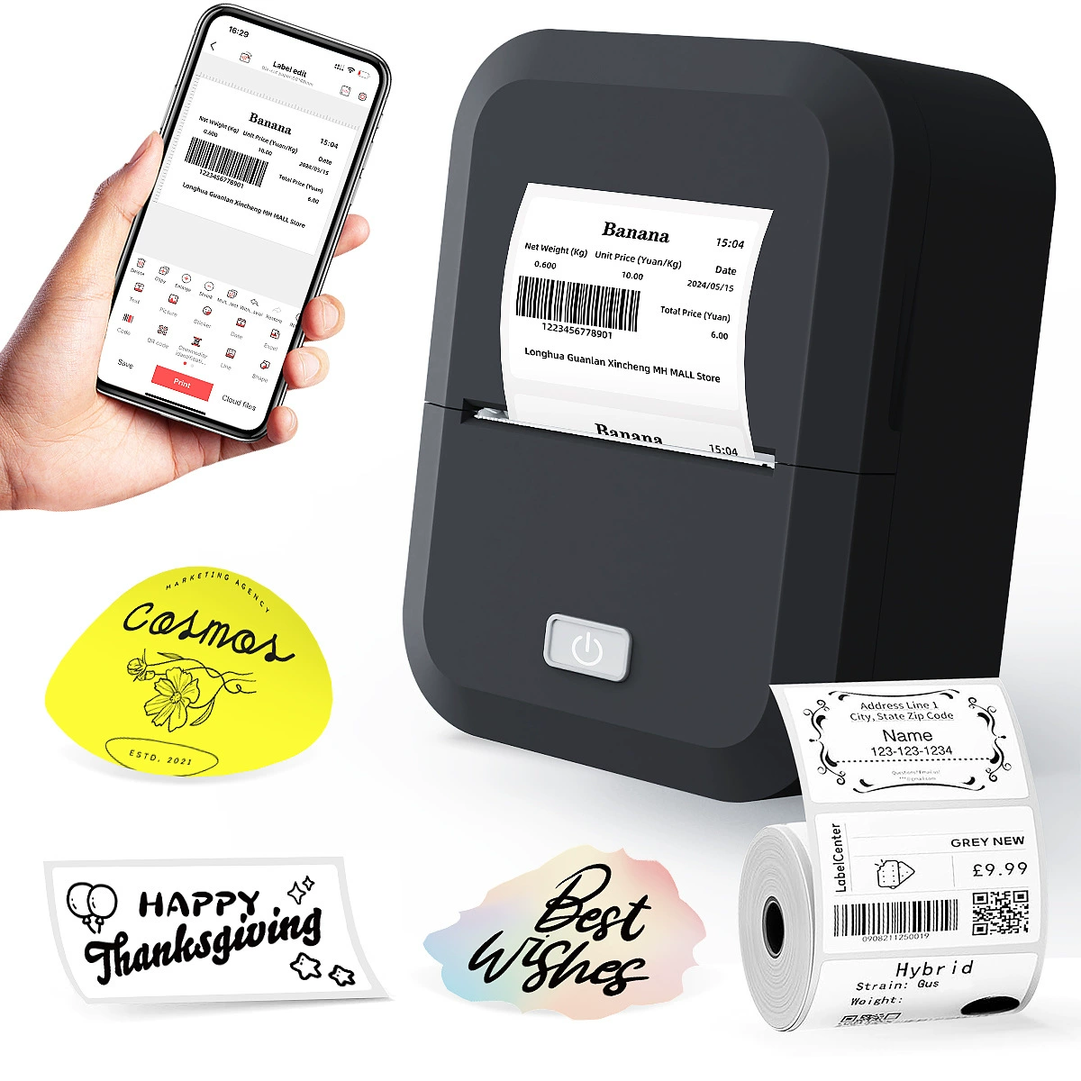Printer, pocket photo, new collection, x2, (Cross-border trading), bluetooth
