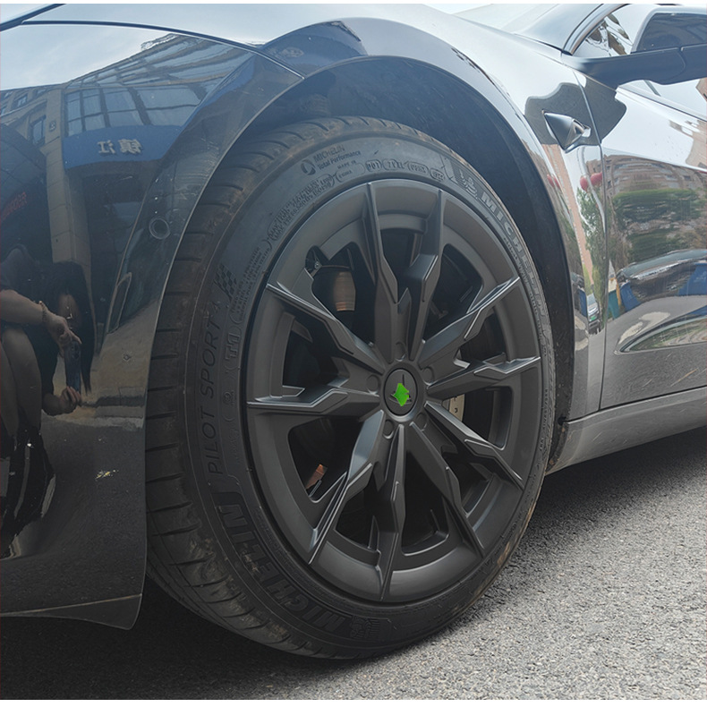 Suitable for Tesla 18inch Model3 Hub Cap Full Edge Tire Cap Anti-Scratch Protective Cover Modification Accessories