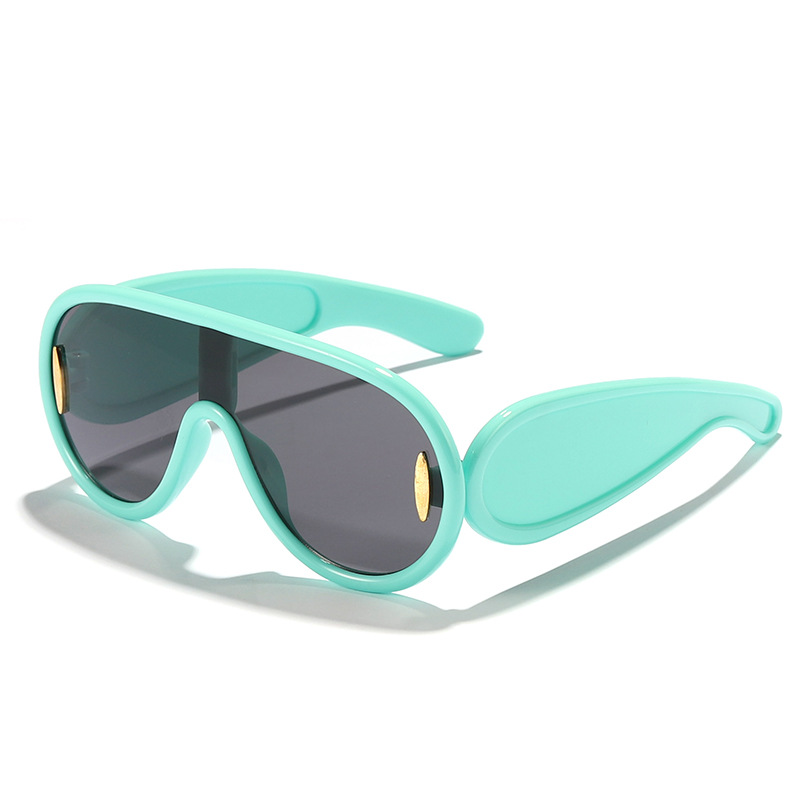 Gafas de Sol para niños INS celebridad de Internet europea y americana mismo estilo gafas de sapos de Marco grande de una pieza gafas de sol para niños de hip hop personalizadas