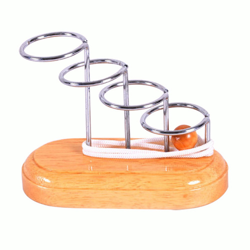 Classical educational toys based on topology. Desktop unblocking and unlocking fun decompression toys. Step by step surprising. Mouse trapped in ladder ring.