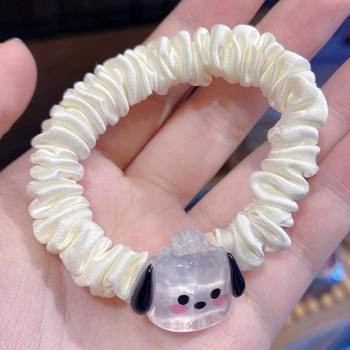 Sanrio large intestine ring headband Melody cinnamon dog pudding dog children and girls hair tie rubber band hair tie wholesale