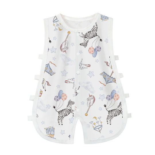 Baby Pipa Clothes Summer Thin All-cotton Wrap Fart Clothes Newborn Baby's one-piece Clothes Ha-clothes Climbing Clothes Summer Clothes