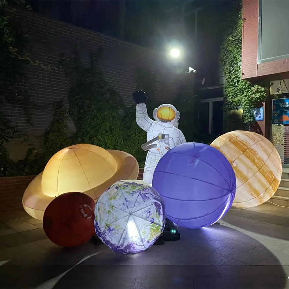 充气星球模型九大行星灯光球酒吧悬挂装饰灯光月亮pvc星球气模灯