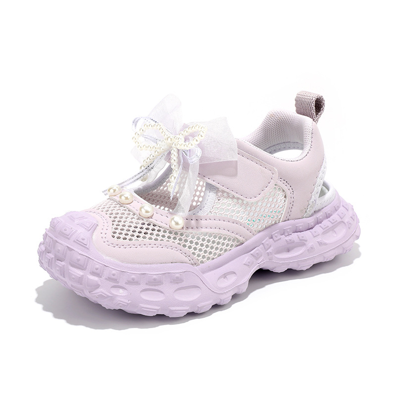 Sandalias cerradas para niñas, zapatillas deportivas infantiles, nuevo modelo verano 2026, zapatos de playa para niños grandes, calzado transpirable de malla hueca. image 8