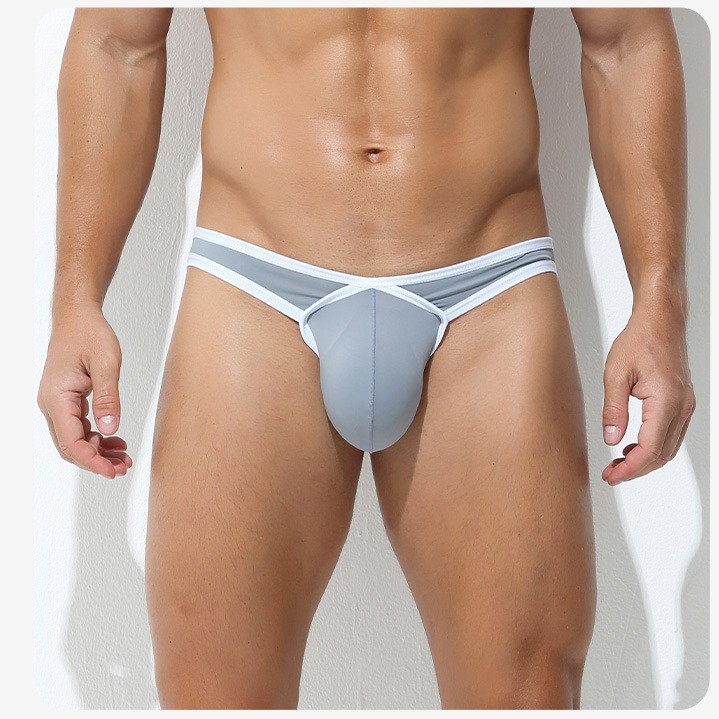 Ice Silk Men's Underwear Boys Summer Briefs Thin Breathable Low-Waist Sexy High-End Pants Men's Trendy Bikini