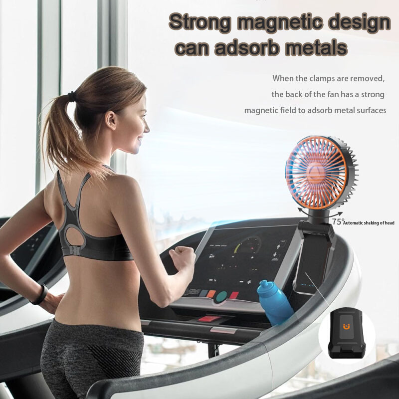 Ventilador Magnético Plegable con Pinza USB Recargable Desmontable para Cocina y Hogar image 2