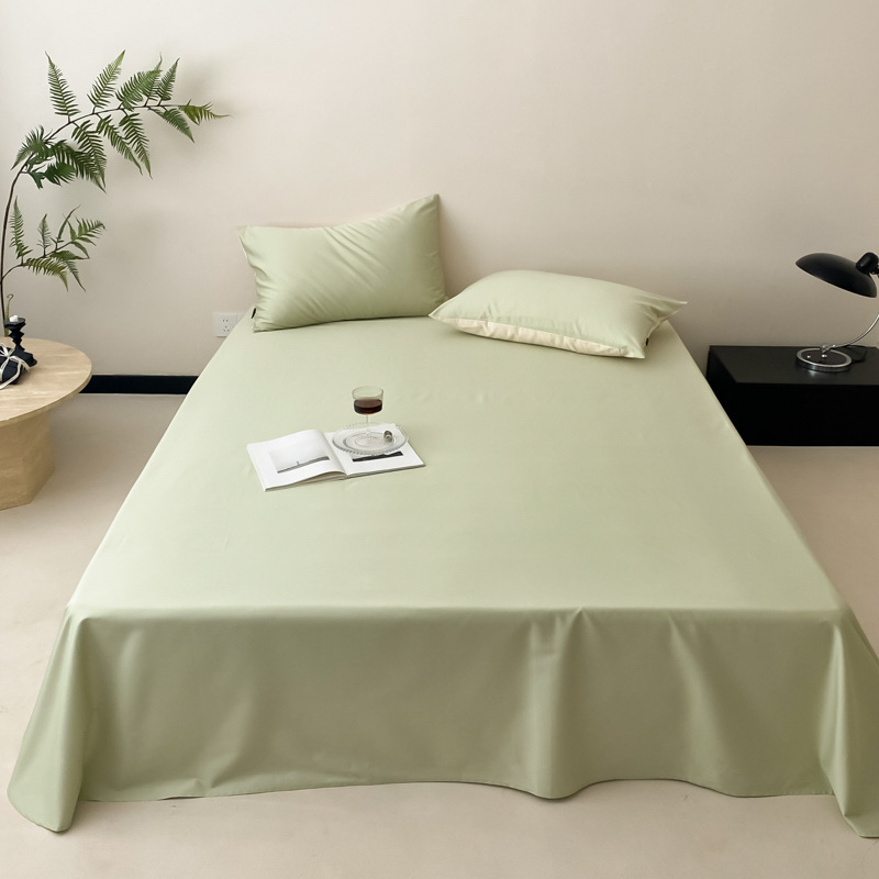 100S de lujo ligero Xinjiang algodón largo sábanas de algodón sólido sábanas caseras sábanas de satín