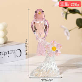 创意新款水晶喜鹊摆件轻奢客厅卧室玄关家居装饰品高档新乔迁礼品