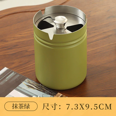 Car ashtray Steel, for Car and Home Use, with - car-mounted-version-heightened-green