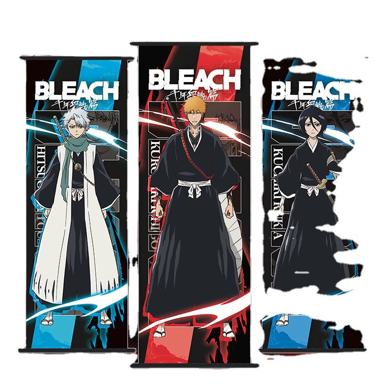 Anime wall scroll poster (BLEACH) Kurosaki Ichigo — polyester vertical 35×75 cm