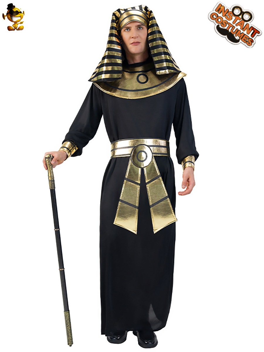 Adulto de los hombres de Halloween faraón egipcio traje de fiesta egipcio masculino rey traje de la etapa Cosplay