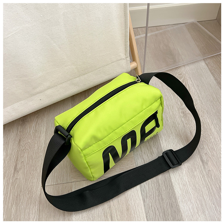 Unisex Small Oxford Cloth Solid Color Cute Sports Square Zipper Crossbody Bag display picture 25