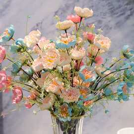 轻奢高档仿真花摆设杜鹃花假花客厅餐桌花束装饰花艺家居摆件