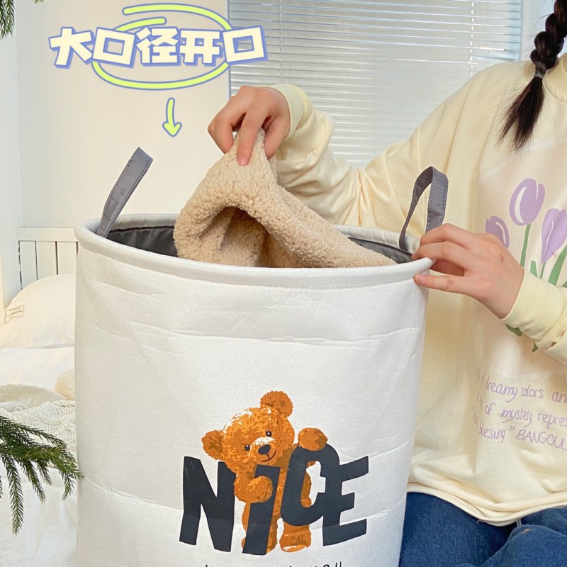 Cesta de almacenamiento de lavandería plegable cesta de la ropa del hogar cesta de la ropa de baño de estilo japonés cesta de la lavandería portátil