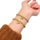 Fu Gong Series ~ New Chinese Ethnic Style, Ancient Method, Copper and Gold Elastic Beaded Bracelet