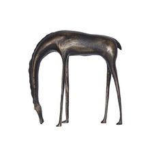 新中式马现代简约黑色铸铁金属抽象动物摆件饰品样板房售楼处软装