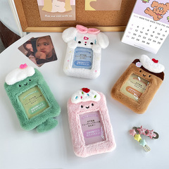 新商品のかわいいぬいぐるみのデザートのカードセットの透明な食事カードのバスカードの収納袋の愛豆のカードの展示のペンダントの卸売り