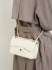 Leather chain, fashionable one-shoulder bag, phone bag, cowhide, Chanel style, genuine leather