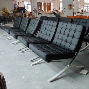 Barcelona Chair Barcelonachair Leather Single Sofa Designer Lazy Leisure Chair Accessible Luxury