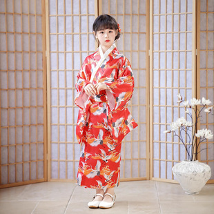 2025 Summer and Autumn New Children's Kimono Japanese Bathrobe Girl Princess Dress Performance Clothes Temperament Cute Butterfly Wholesale