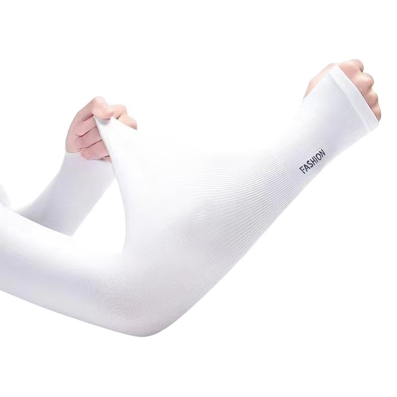 Summer ice silk sunscreen sleeves wholesale UV protection women's fashion ice sleeves men's outdoor riding fishing arm sleeves
