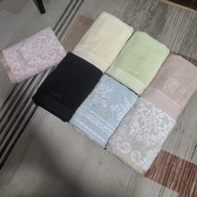 出口日本轻奢系列浴巾下午茶温加罗纯棉高端无捻纱色织提花刺绣