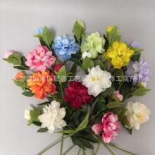 凤凰牡丹 仿真花婚庆家居商场客厅摆件 橱窗插花假花玄关外贸绢花