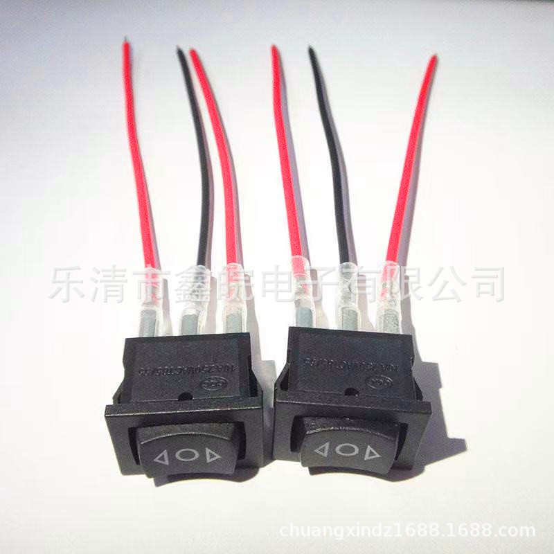 KCD1三脚两档15*21自复位翘板开关单复位船型开关 印圆点开关