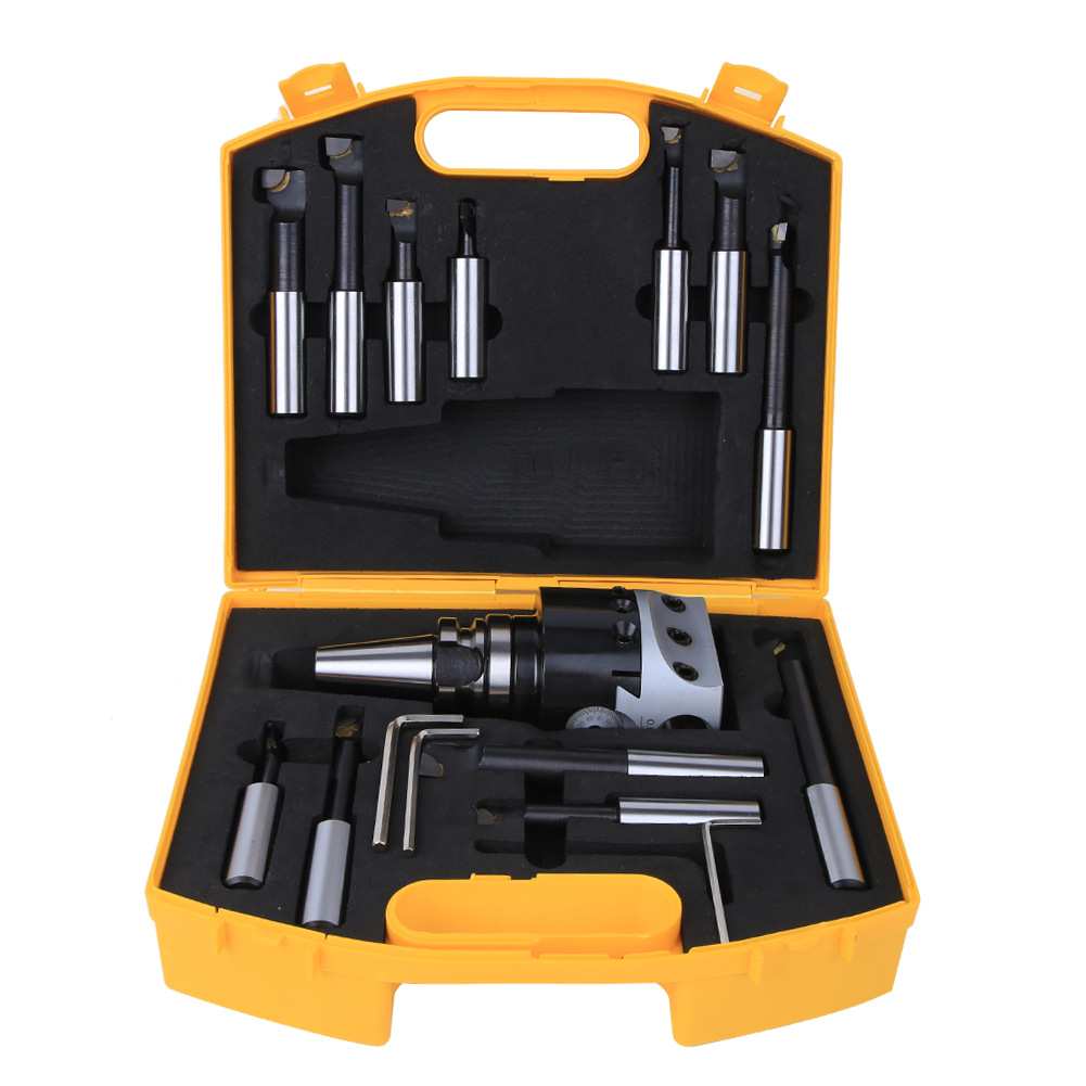 3寸镗头套装 12支刀杆装直柄BT30 公制镗头套装 F1-18mm镗孔器