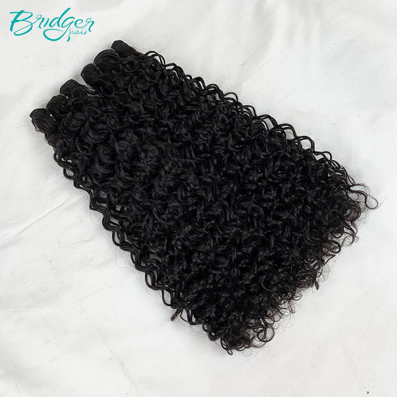 Double Drawn water wave Natural Color Hair Curtain_voghion.com