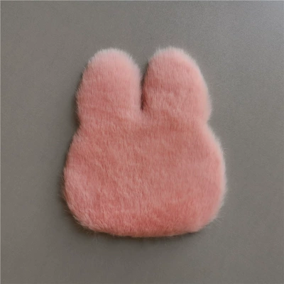 Wool pad – Short Plush Window Mat, Balcony Mat - standard-pink-bunny-1113cm