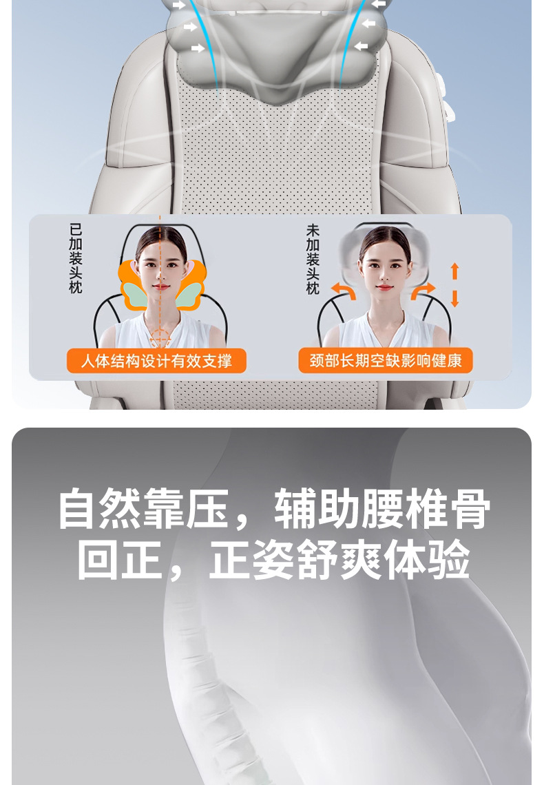 Amazon Creative Car Lumbar Headrest Set, Shell Lumbar Cushion and Backrest Handy Gadget for Driving for a Long Time Without Getting Tired