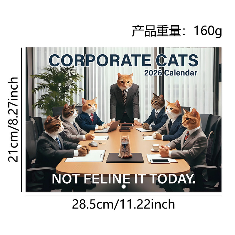 クロスボーダー 2026 新しい PISSED-DFF CATSf アングリー キャット ウォール カレンダー ウォール 乗馬 ネイル カレンダー 在庫あり|undefined