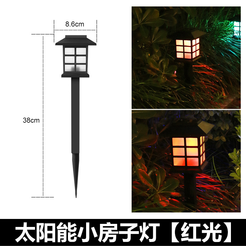 Luz solar LED a prueba de lluvia al aire libre lámpara de césped pequeña lámpara de casa mini lámpara solar lámpara de palacio lámpara de jardín