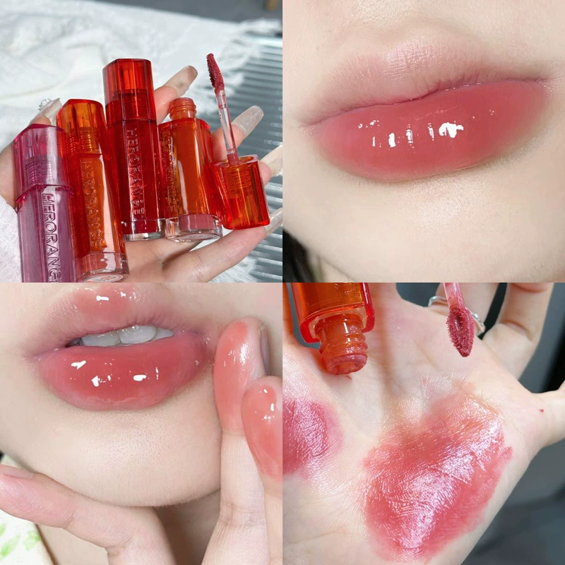 Бальзам для губ HERORANGE, стеклянный блеск для губ, зеркальный эффект, эффект увеличения губ