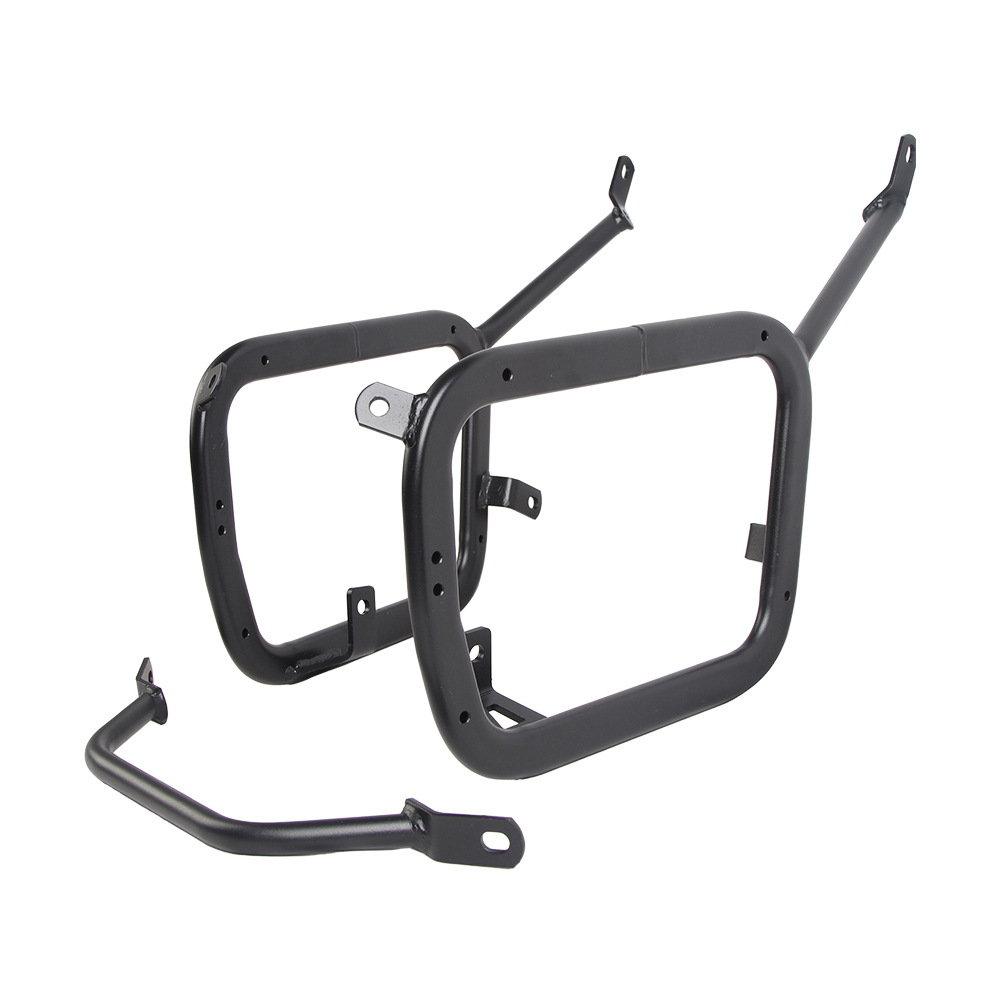 Adecuado para Benali 502 marco lateral jinpeng TRK caja lateral de la motocicleta soporte de acero al carbono caja lateral derecha ocultando soporte de tubo de escape