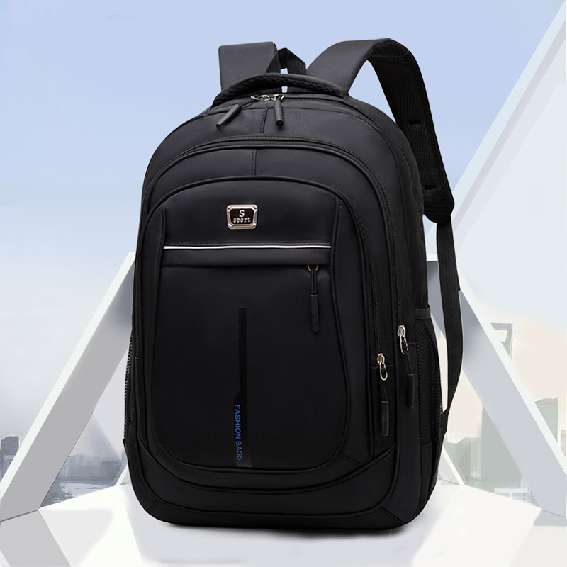 Cross-border men's backpack, simple school bag, business casual bag, business trip laptop backpack, outdoor travel bag