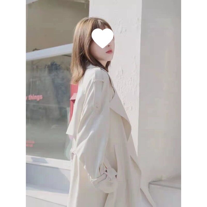 2025春秋装新款中长款过膝风衣女韩版学生流行时尚洋气大衣外套潮|undefined