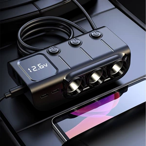 New Gc01 Car One-To-Three Mobile Phone Charger 120W Car Charging Pressure Detection Pd Fast Charging 3Usb Charger