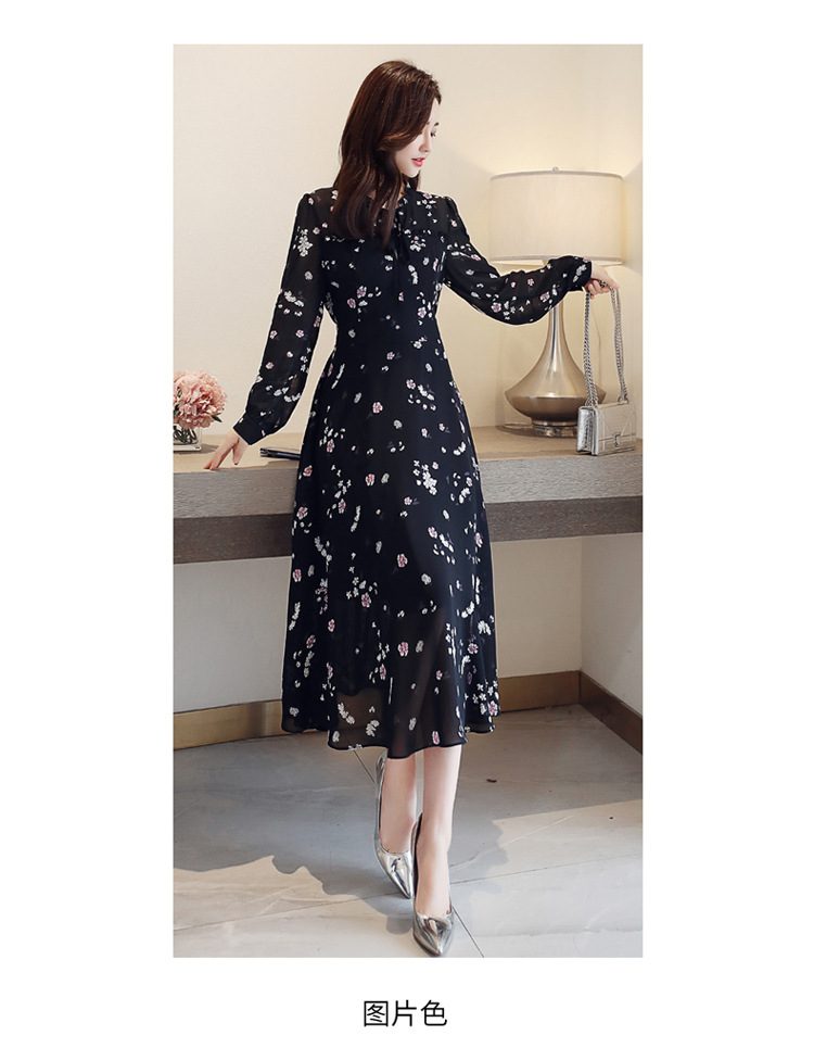 E4721 1250K VÁY ĐẦM LIỀN THÂN NỮ HANTDI MÙA XUÂN THU ĐÔNG PHONG CÁCH HÀN QUỐC HỌA TIẾT HOA THỜI TRANG NỮ G04 SẢN PHẨM MỚI