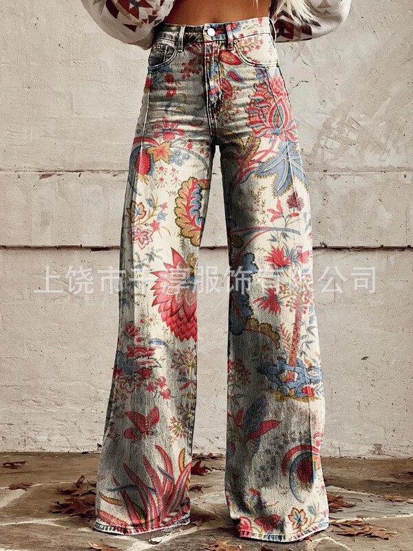 スポット卸売人気独立系サイト Xiyin AliExpress ヨーロッパとアメリカの貿易大きいサイズの女性のカジュアルパンツ薄い模造ジーンズ|undefined