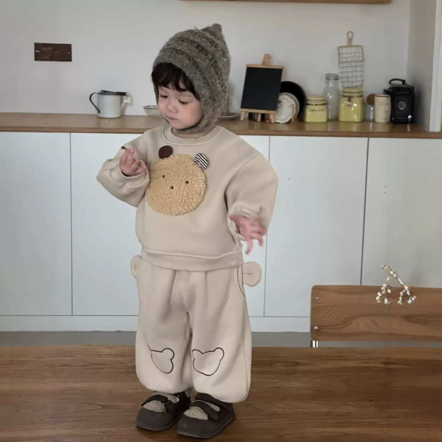 男童加厚卫衣小熊套装2025秋冬款韩版童装儿童服装小宝宝衣服冬装