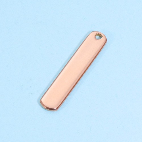 Foreign trade hot-selling mirror stainless steel long three-dimensional rod jewelry accessories diy laser engraving pendant