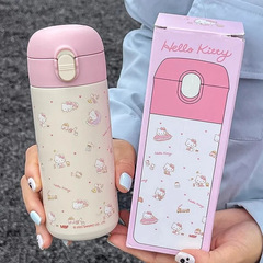 ハローキティストロー保温カップ女性高颜値サンリオ水カップかわいい316ステンレス学生カップ